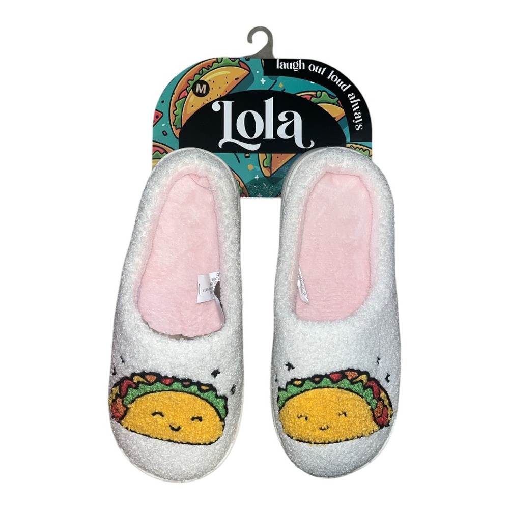 F005: [6.5, 7, 7.5] Smiling Taco - Slippers